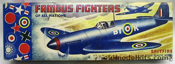 Aurora 1/48 Spitfire - Famous Fighters of all Nations First Issue, 20-59 plastic model kit